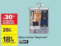 Carrefour Dim - boxers homme regul activ offre