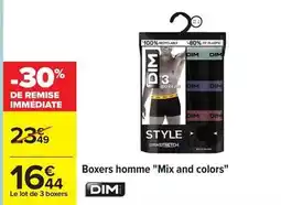 Carrefour Dim - boxers homme mix and colors offre