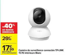Carrefour Tp-link - caméra de surveillance connectée tc70 intérieure blanc offre