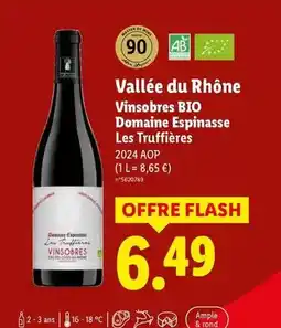Lidl Flash - vinsobres bio offre