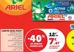 Hyper U Lessive ariel pods offre