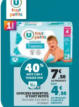 Hyper U Couches essentiel u tout petits offre