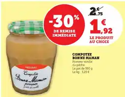 Hyper U Compotee bonne maman offre