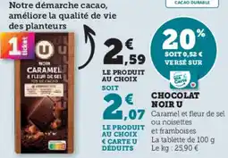 Hyper U Chocolat noir u offre