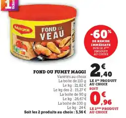 Hyper U Fond ou fumet maggi offre
