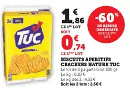Hyper U Biscuits aperitifs crackers nature tuc offre