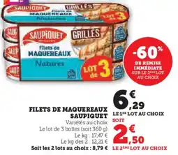 Hyper U Filets de maquereaux saupiquet offre