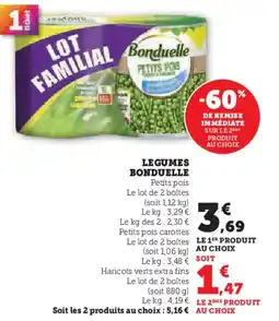 Hyper U Legumes bonduelle offre