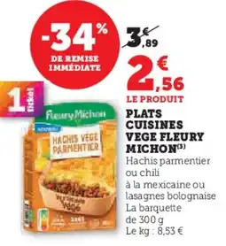 Hyper U Plats cuisines vege fleury michon offre