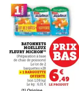 Hyper U Batonnets moelleux fleury michon offre