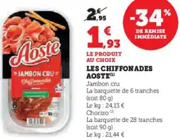 Hyper U Les chiffonades aoste offre