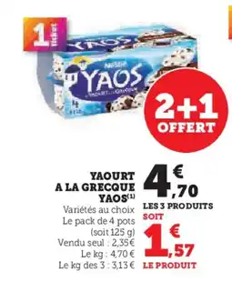 Hyper U Yaourt a la grecque yaos offre