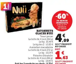Hyper U Batonnets glaces nuii offre