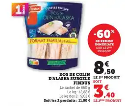 Hyper U Dos de colin d'alaska surgele findus offre
