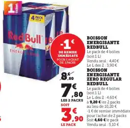 Hyper U Boisson energisante redbull offre