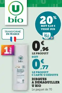 Hyper U Disques a demaquiller u bio offre