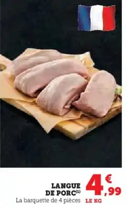 Hyper U Langue de porc offre