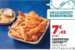 Hyper U Crevettes cuites offre