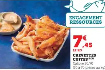 Hyper U Crevettes cuites offre