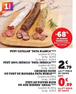 Hyper U Fuet catalan pata blanca offre