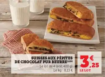 Hyper U Suisses aux pépites de chocolat pur beurre offre