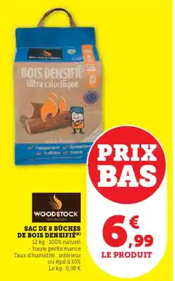 Hyper U Sac de 8 buches de bois densifié offre