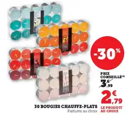 Hyper U 30 bougies chauffe-plats offre