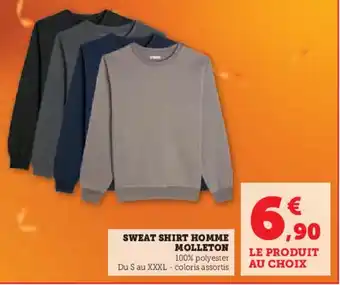 Hyper U Sweat shirt homme molleton offre