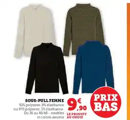 Hyper U Sous-pull femme offre