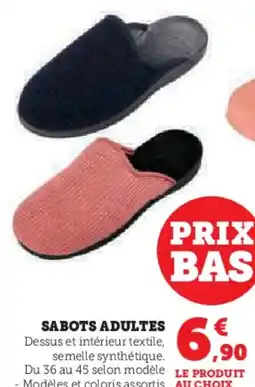 Hyper U Sabots adultes offre