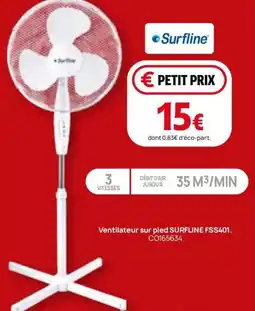 Darty Ventilateur sur pied surfline fss401 offre