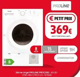 Darty Sèche-linge proline procd82 offre