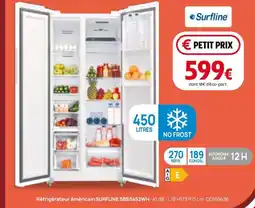 Darty Réfrigérateur américain surfline sbss452wh offre