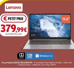 Darty Pc portable lenovo 82lx009yfr offre