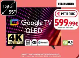 Darty Smart tv qled telefunken tkf24qauhd55 offre