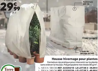 Shopix Housse hivernage pour plantes offre