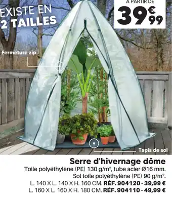 Serre d'hivernage dôme