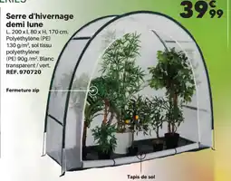Shopix Serre d'hivernage demi lune offre