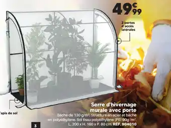 Shopix Serre d'hivernage murale avec porte offre