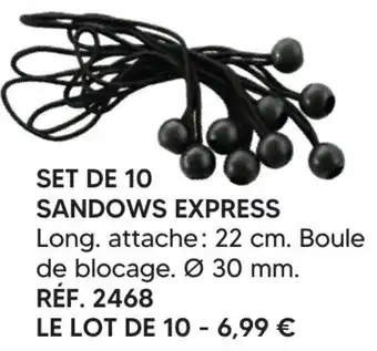 Shopix Set de 10 sandows express offre