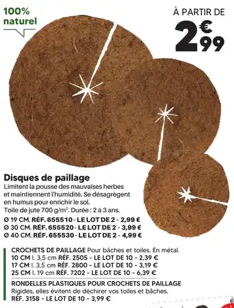 Shopix Disques de paillage offre