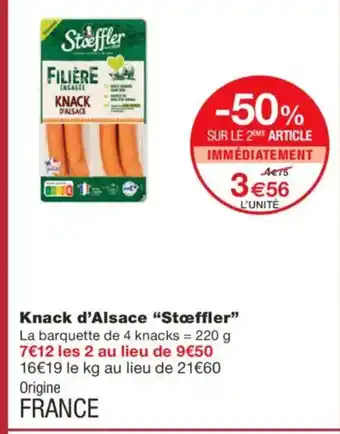 Monoprix STOEFFLER Knack d'Alsace offre