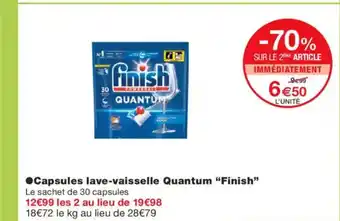 Monoprix FINISH Capsules lave-vaisselle Quantum offre
