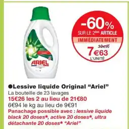 Monoprix ARIEL Lessive liquide Original offre