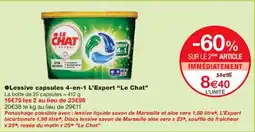 Monoprix LE CHAT Lessive capsules 4-en-1 L'Expert offre