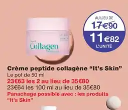 Monoprix IT'S SKIN Crème peptide collagène offre