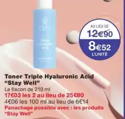 Monoprix STAY WELL Toner Triple Hyaluronic Acid offre