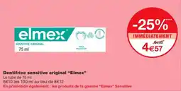 Monoprix ELMEX Dentifrice sensitive original offre