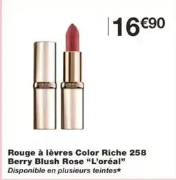 Monoprix L'ORÉAL Rouge à lèvres Color Riche 258 Berry Blush Rose offre