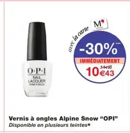 Monoprix OPI Vernis à ongles Alpine Snow offre